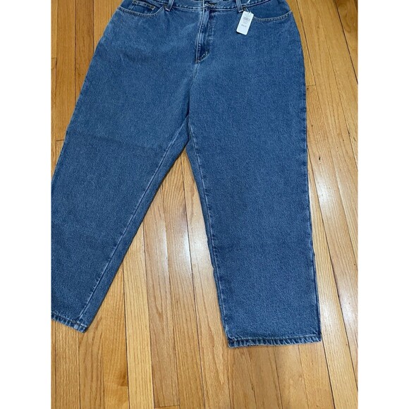 LL Bean Womens Jeans Fleece Lined Size 20 Petite Original Fit Relaxed Blue NEW - Picture 3 of 16